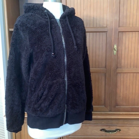 Roxy full zip fuzzy hoodie, Size Large - Picture 1 of 10